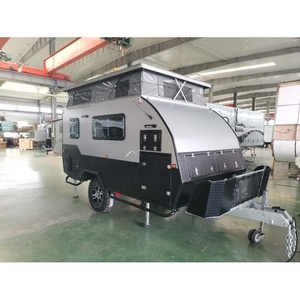 Caravane tout-terrain 12 pieds en promotion avec pneus tout-terrain et espace de couchage spacieux pour les voyages d'aventure - Product Image 2