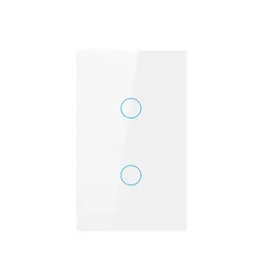 Commutateur de détection tactile intelligent Alexa Le contrôle Tuya standard américain fonctionne avec le commutateur d'éclairage Wifi intelligent à commande vocale Google Home