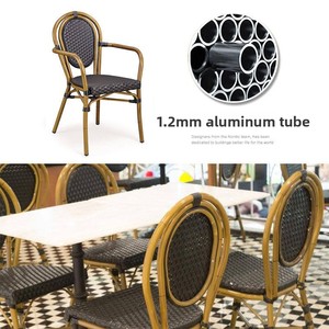 Nuevo Juego de Mesa y Sillas Plegables de Aluminio Estilo Francés para Exteriores, Juego de Tres Piezas para Jardín, Cafeterías, Tiendas de Té con Leche, Hoteles, Casas de Huéspedes - Product Image 3