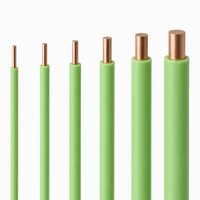 Câble unipolaire sans gaine sans halogène H07Z1-U 450/750V, conducteur en Cu massif 6, 10, 16 mm² LSZH, pour câblage de bâtiments publics, sécurité