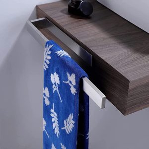 Porte-serviettes de bain auto-adhésif sans perçage 39 cm, barre porte-serviettes adhésive pour salle de bain, support de serviettes de douche - Product Image 3