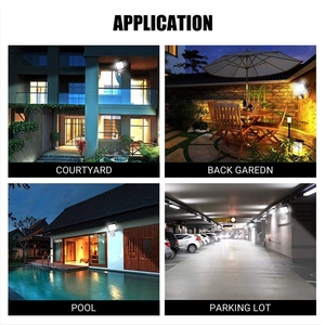 Reflector <span class=keywords><strong>LED</strong></span> <span class=keywords><strong>con</strong></span> <span class=keywords><strong>Sensor</strong></span> <span class=keywords><strong>de</strong></span> <span class=keywords><strong>Movimiento</strong></span> PIR <span class=keywords><strong>de</strong></span> 10W 20W 30W 50W <span class=keywords><strong>100W</strong></span> para Exteriores, 220V, Impermeable IP66, Blanco o Negro, para Jardín o Calle - Product Image 6