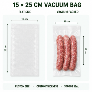 Plastik Kilitli Poşetler Vakumlu Kapatılabilir Ağır Hizmet Tipi Kalın Sızdırmaz Dondurucuya Uygun Kümes Hayvanları İçin Hava Geçirmez Toplu Şeffaf - Product Image 1