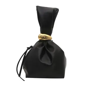 Bolso de Mano Tipo Cubo de Piel Sintética Plisada, Resistente al Agua, con Forro de Poliéster, Elegante y Pequeño, para Mujer, Ideal para Fiestas y Cenas - Product Image 6