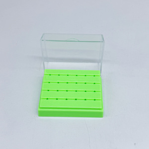 Caja de plástico para fresas de 24 orificios, soporte para fresas, materiales dentales, caja de almacenamiento de plástico para fresas dentales de alta y baja velocidad - Product Image 2
