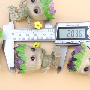 Cristal d'améthyste naturel Groote, personnage des Gardiens <span class=keywords><strong>de</strong></span> <span class=keywords><strong>la</strong></span> <span class=keywords><strong>Galaxie</strong></span>, cadeau <span class=keywords><strong>de</strong></span> Nouvel An pour enfants, décoration intérieure - Product Image 6