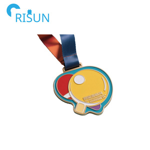 Fabricación personalizada 3D <span class=keywords><strong>Ping</strong></span> <span class=keywords><strong>Pong</strong></span> medalla de esmalte suave logotipo personalizado deporte tenis de mesa medalla medallas medalla medallón cinta - Product Image 5
