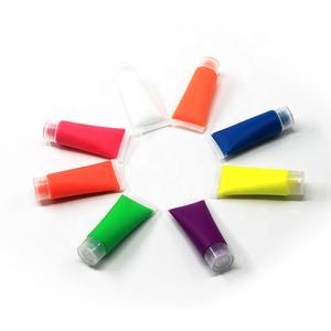 طلاء للوجه والجسم بالأشعة فوق البنفسجية/النيون، 6 زجاجات (10 مل لكل منها) بألوان زاهية - Product Image 4