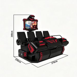 Usine directe 9D <span class=keywords><strong>VR</strong></span> simulateur 4 places réalité virtuelle mouvement Machine métal intérieur et jardin Playhouse pour une utilisation dans un centre commercial - Product Image 3