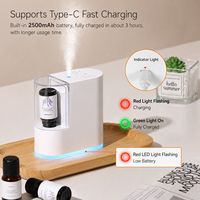 Diffuseur d'huiles essentielles portable OEM pour la maison et le bureau, avec LED colorées, rechargeable par USB, sans eau, pour les petits espaces