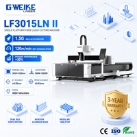 Mesin Pemotong Laser Fiber LF3015 3000W Tipe Gantry Cypcut Hiwin AI Smart Nesting Produktivitas Tinggi Berpendingin Air untuk Logam