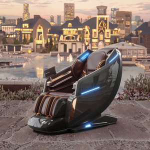 Ghế <span class=keywords><strong>massage</strong></span> toàn thân VCT Luxury 4D không trọng lực với hệ thống Bluetooth, chức năng sưởi ấm, điều khiển thời gian bằng điện cho chân, làm bằng nhựa - Product Image 1