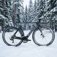 Vélo de route de triathlon JAVA en fibre de carbone, 22 vitesses, frein à disque hydraulique, jeu de roues en carbone 700c, pédale ordinaire, léger |   JAVO