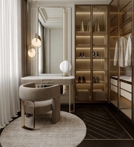 Armoire de <span class=keywords><strong>dressing</strong></span> moderne modulaire durable avec portes en verre, poignées en métal écologiques, montage au sol, panneau, <span class=keywords><strong>dressing</strong></span>, chambre à coucher - Product Image 2
