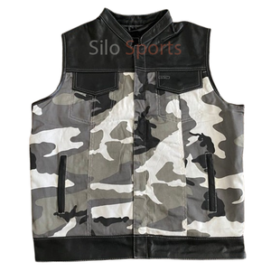 Chaleco Vaquero de Cuero para Hombre, Tallas Grandes, Más Vendido, Bolsillos Delanteros, Color Sólido, Sin Mangas, MOQ Bajo, Invierno, Calefactable, Transpirable - Product Image 2