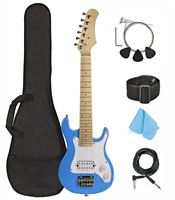 Good Tune 30 Inch Maple Body Electric Guitar Kit with Amplifier 6 Strings for Children Beginner