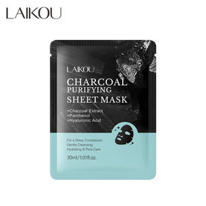 Masque facial exfoliant au charbon de bambou LAIKOU pour éliminer les points noirs, soin de la peau, nettoyage en profondeur, masque facial noir - Product Image 1