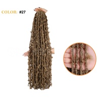 Extensions de cheveux synthétiques 36 pouces, Locs Papillon Faux Locs au crochet, Tresses Goddess pré-bouclées, Locs Papillon souples, Dreadlocks au crochet