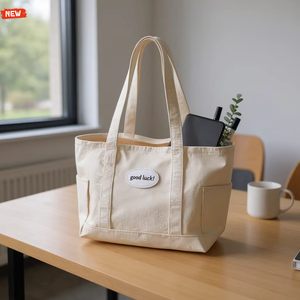 <span class=keywords><strong>Bolsa</strong></span> de Lona Resistente para Iglesia, Tamaño Viaje, Diseño Bordado con Correa Gruesa, <span class=keywords><strong>Bolsa</strong></span> de Compras Estampada para Mujer con Diseño de Grecia - Product Image 3