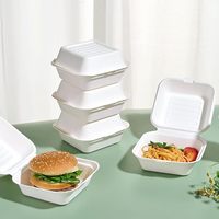 Cajas de Hamburguesas de Lujo de Doble Capa, Papel Kraft con Revestimiento de Aluminio para Restaurantes Gourmet, Caja para Hamburguesas, Caja Marrón