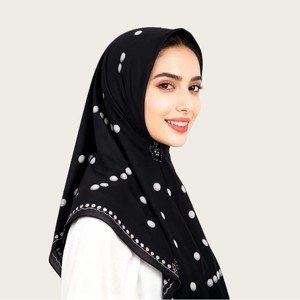 Nuevo Hijab Cuadrado de Tela Estampada Perfumada de 110*110 cm, Tela Elástica con Sensación de Terciopelo, Hijab Cuadrado con Estampado Digital - Product Image 4