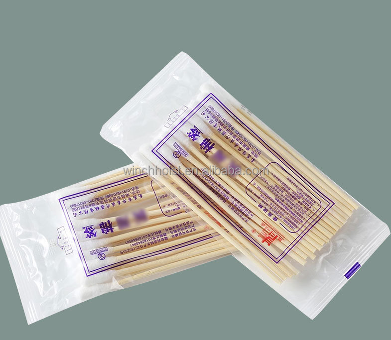 MS05 10cm Disposable cotton swab sterile cosmetic single head medical wooden stick cotton swab absorbent cotton swab
