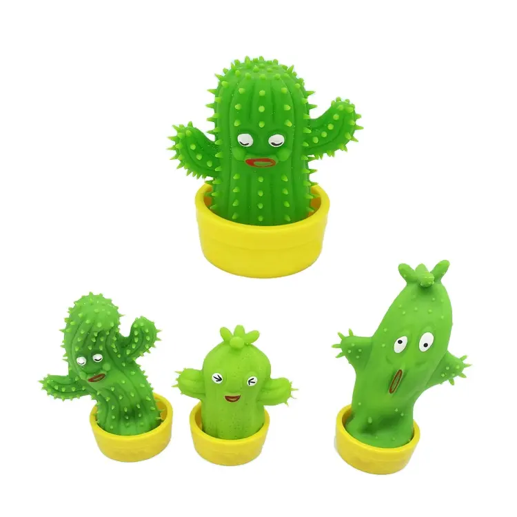 A1096 New Design Decompression Toy Cactus Stretchable Explosive Pinch Music Vent TPR Toys Wholesale