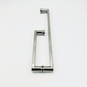Poignée de porte et de fenêtre en acier inoxydable Asahi Ze XZ 425, moderne, simple, carrée, polie, pour porte en verre de salle de bain - Product Image 4