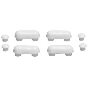 Kit de pare-chocs Star Seat en plastique blanc, pièces de rechange pour siège de toilette - Product Image 1