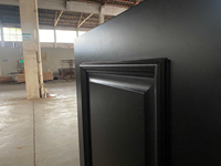 Bureau de réception dentaire en bois MDF noir, vente en gros