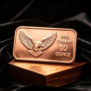 Barres de cuivre de collection en métal moulé sous pression gravées, motif aigle en relief, lingot de cuivre massif <span class=keywords><strong>10</strong></span> oz, 5 oz, 1 oz, pièce de monnaie en cuivre - Product Image 1