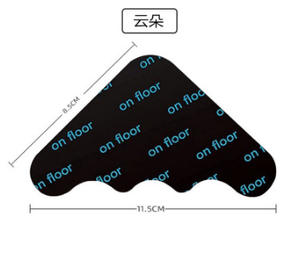 LongTai Anti-Slip Triangle Carré Coeur Forme Die Cut Tapis Antidérapant Tapis Coin Pince Bande Pour Tapis - Product Image 3