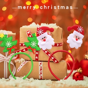 Ensemble créatif de décoration de Noël : Bandeau à double pince à ressort avec motif Père Noël et bois de renne pour adultes et accessoires de fête - Product Image 5