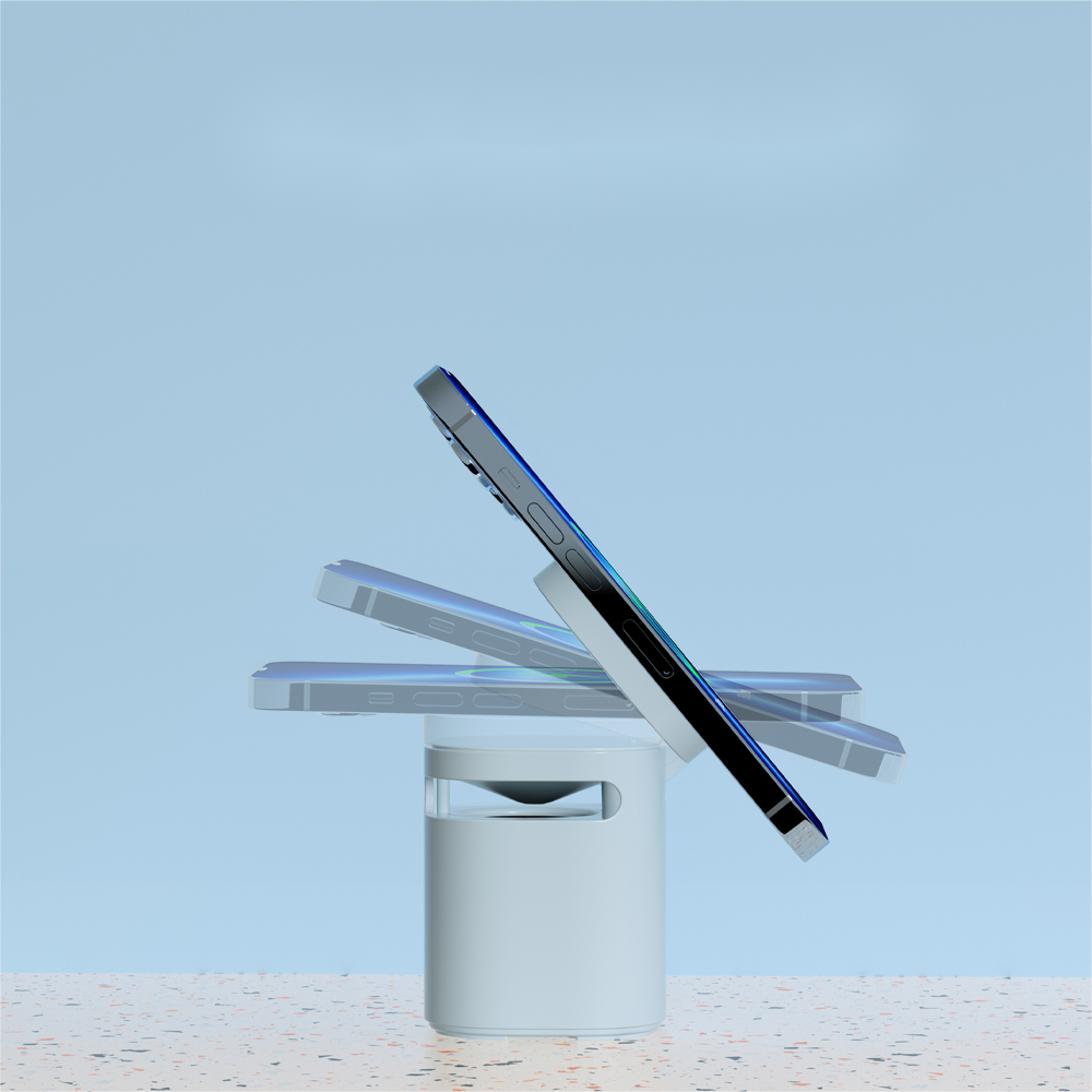 Магнитное Беспроводное зарядное устройство Рог dj беспроводной мини-динамик с 2in1 Беспроводная зарядная станция с 15 Вт USB-C зарядное устройство для iPhone