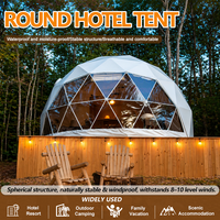 Dôme géodésique de luxe pour hôtel, tente de glamping, tente dôme ronde pour le désert, tente dôme Coody Starry Sky pour le camping
