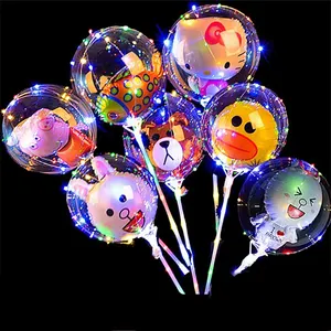 Bobo inflável transparente de 10 polegadas, 18 polegadas, 24 polegadas/36 polegadas, luz led, balão
