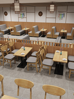 Style japonais et siège de stand de restaurant occidental Table et chaise en bois Café personnalisé Mobilier de restaurant moderne standard chinois