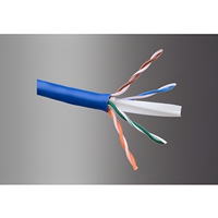 Câble réseau UTP CAT 6 en plastique massif de 305 m, 250 MHz, bobine bleue pour réseaux de données intérieurs