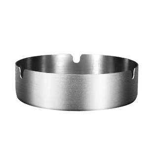 Cendrier de table rond classique portable en acier inoxydable sans fumée, argenté, <span class=keywords><strong>Homedesign</strong></span> S/M/L pour la maison, le restaurant, l'hôtel - Product Image 3