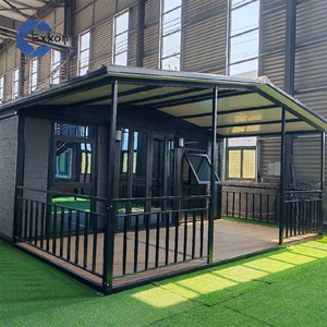 Nhà Container có thể tháo rời nhà prefab với thiết kế mái skillion để dễ dàng vận chuyển Ngôi Nhà Nhỏ sống nhà mô-đun <span class=keywords><strong>Granny</strong></span> phẳng - Product Image 1