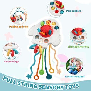 Giocattoli Educativi Montessori per Bambini Giochi Sensoriali in Silicone da Tirare Giocattolo per Neonati Giochi per Bambini da 6 a 12 Mesi - Product Image 6