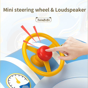 Swimbobo nóng bán màu xanh xe bơi ghế thuyền nổi nước đồ chơi chỉ đạo trẻ em <span class=keywords><strong>Inflatable</strong></span> trẻ em bơi hồ bơi <span class=keywords><strong>Float</strong></span> vòng với tán - Product Image 4