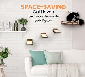 Gran oferta, Cama de Gato colgante de pared de árbol de madera clásico y nido de Mascota <span class=keywords><strong>para</strong></span> balcón y anidación de esquina - Product Image 6