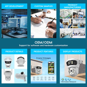 2K 三镜头户外半球摄像机传感器 360 度太阳能 WiFi 人体运动跟踪 人脸检测 夜视 云存储 - Product Image 3