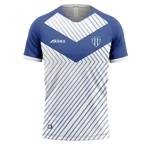 Fabrik Großhandel heiß verkaufen rot & blau einfache Retro-Spieler-Version angepasst Original Männer Fußball Fußball-Kits 2020/2021