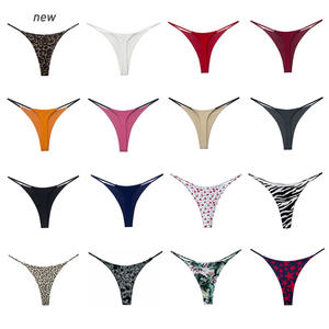 Tanga Sexy de tiro bajo de punto de doble capa para mujer, ropa interior personalizada en forma de T, Bikini de algodón puro, talla 3XL - Product Image 3