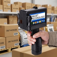 Impresora de Inyección de Tinta Portátil, Altura de Impresión de 1/2 Pulgada, Impresora de Tarjetas Portátil para Tinta de Secado Rápido, Fecha de Caducidad, Número de Lote, Código QR