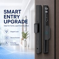 TUYA WLAN-Fingerabdruck-Türschloss mit Aluminiumgehäuse, Biometrische Entriegelung, Gesichts- und Handflächenerkennung, Passwort, IC-Karte, Schlüssel, App-Steuerung, Wasserdicht