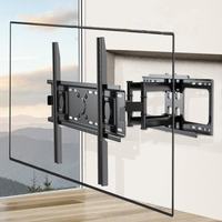 Support mural pour téléviseur LCD en métal moderne KELMY, support mobile pivotant pour téléviseur de 32 à 65 pouces, bras rotatif pour clavier, noir, VESA max 400x400