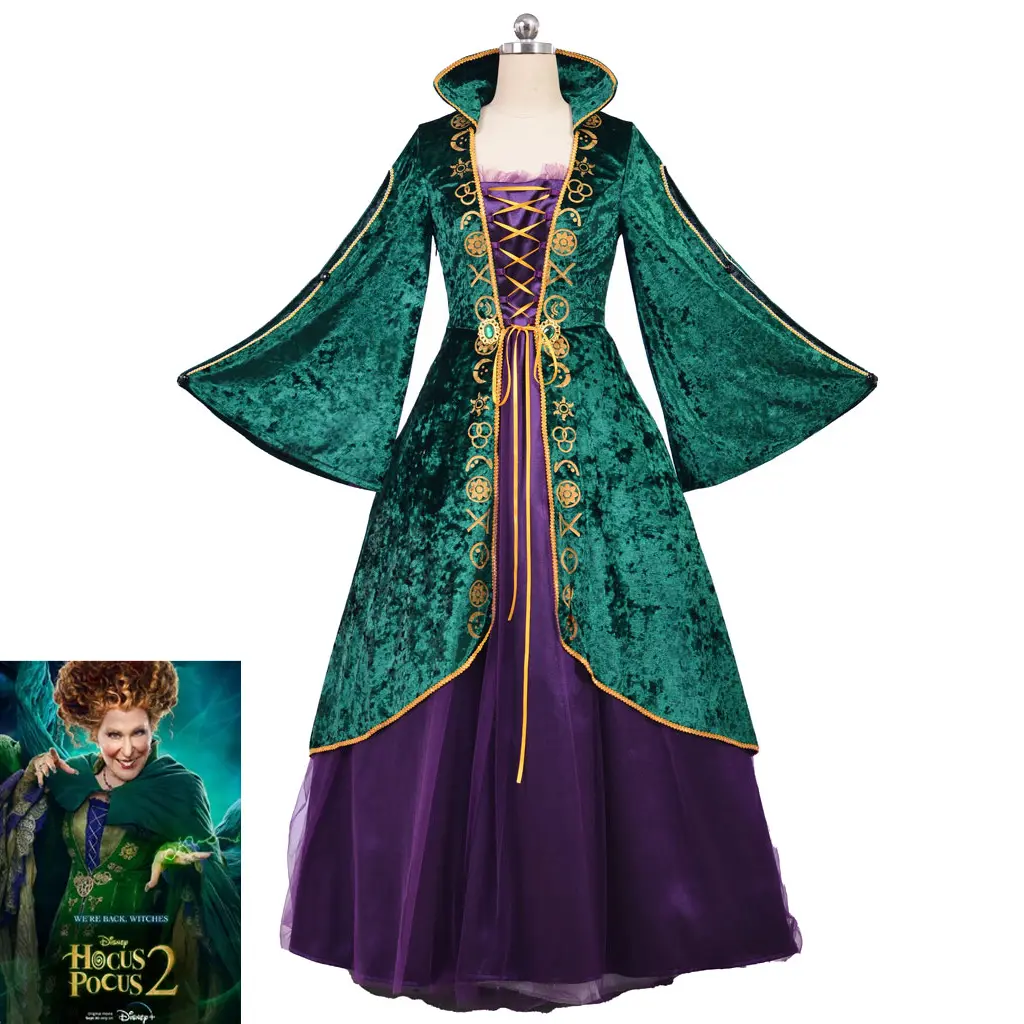 Halloween Cosplay Desempenho Desgaste Medieval Elf Fada Fantasia Traje Vestido